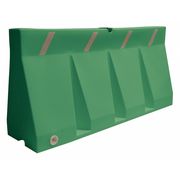 Zoro Select Jersey Barrier Polycade Traffic Barrier, Plastic, 34 in H, 73 3/4 in L, 18 in W, Spruce Green TB-6-21
