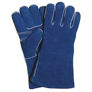 Tillman Cowhide Leather Stick Welding Gloves, Straight Thumb, Blue, Size XL, 1 Pair 1018B