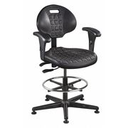 BEVCO Polyurethane Task Chair, 21" to 31", Standard, Black 7501-BLK-AA