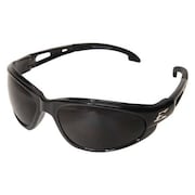 EDGE EYEWEAR Safety Glasses, Wraparound Smoke Polycarbonate Lens, Scratch-Resistant SW116