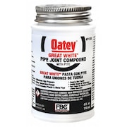 Oatey Pipe Thread Sealant 4 fl oz, Brush-Top Can, Great White Pipe Joint Compound, White, Liquid 31230