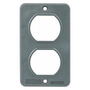 Hubbell Wiring Device-Kellems 1 -Gang Vertical Outlet Box Plate, 2-13/64" W, 3-51/64" H HBL3051
