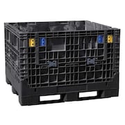 Buckhorn Black Collapsible Bulk Container, Plastic, 19.1 cu ft Volume Capacity BN4845252010000