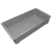 MOLDED FIBERGLASS Stacking Container, Gray, Fiberglass Reinforced Composite, 23 3/8 in L, 12 in W, 4 3/8 in H 8084085136