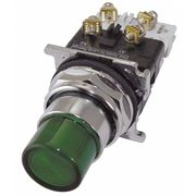 EATON Illuminated Push Button, 30mm, Green, 6VAC 10250T76G