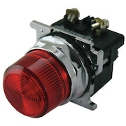 EATON Cutler-Hammer Pilot Light, 120VAC, Red 10250T201NC1N