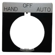 Eaton Cutler-Hammer Legend Plate, Hand Off Automatic, Black 10250TS51
