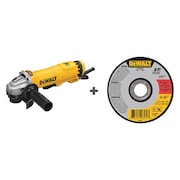 Dewalt Angle Grinder, 4-1/2" Wheel Dia., 120VAC, Nominal Amps: 11 DWE4222N/DWA8951F