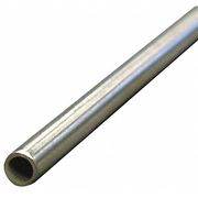 Zoro Select Tubing, 0.18 in. ID, 1/4 in. OD, Aluminum, Max. Pressure: 580 psi 4NRZ9