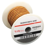 TEMPCO Thermocouple Lead Wire, J, 24AWG, Str, 100Ft TCWR-1014