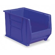 AKRO-MILS Storage Bin, Blue, Plastic, 20 in L x 12 3/8 in W x 8 in H, 200 lb Load Capacity 30281BLUE