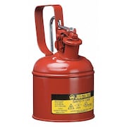 JUSTRITE 1/8 gal Red Galvanized Steel Type I Safety Can for Flammables 10001