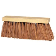 Tough Guy 16 in Sweep Face Broom Head, Stiff, Natural, Brown 3A324