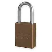 American Lock Lockout Padlock, KD, Brown, 1-7/8"H A1106BRN