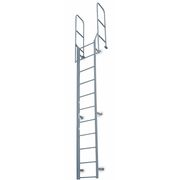 Cotterman 15 ft 8 in Fixed Ladder, Steel, 13 Steps, Forward Exit, Powder Coated Finish F13W C1