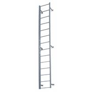 Cotterman 10 ft 3 in Fixed Ladder, Steel, 11 Steps, Side Step Exit, Powder Coated Finish F11S C1