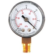 Zoro Select Vacuum Gauge, Test, 1-1/2 In 4FLP6