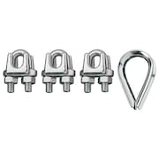 RONSTAN Wire Rope Clip and Thimble Kit, 5/16 In ID003404-08