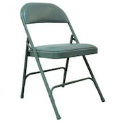 Zoro Select Steel Chair with Vinyl Padded, Gray 4GE54
