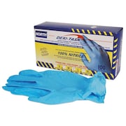 Honeywell North Disposable Dexi-Task Exam Grade Gloves, Nitrile, Powder Free Blue, M, 100 PK LA049PF/M