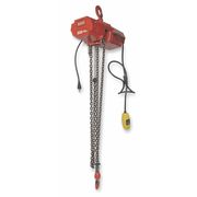 DAYTON Electric Chain Hoist, 800 lb, 10 ft, Hook Mounted - No Trolley, Red 4ZY98