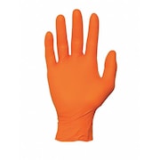 Ansell High Visibility Exam Gloves, Nitrile, Powder Free, Orange, 2XL, 100 PK N485
