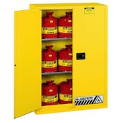 Justrite Flammable Safety Cabinet, 45 gal., Yellow 8945008