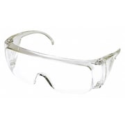 MCR SAFETY Safety Glasses, OTG Clear Polycarbonate Lens, Uncoated 9800B