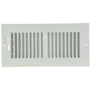 Zoro Select Sidewall/Ceiling Register, 4 X 10, White, Steel 4JRN9