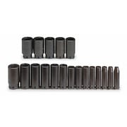 Proto 1/2" Drive Impact Socket Set, SAE, 19 pcs J74116