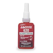 Loctite High Remperature Resistant Retaining Compound 620, 1.7 fl oz, Bottle, Green 135514