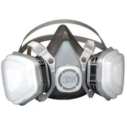 3M Half Facepiece Disposable Respirator Assembly, 5000 Series, OV/P95, Permanently Attached, Medium 52P71