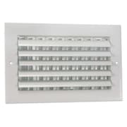 Zoro Select Sidewall/Ceiling Register, 7.75 X 11.75, White, Aluminum 4MJK6