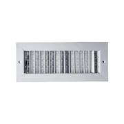 Zoro Select Sidewall/Ceiling Register, 4 X 12, White, Steel 4MJK2