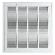 Zoro Select Filtered Return Air Grille, 24 X 24, White, Steel 4MJT8
