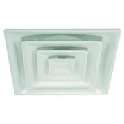 Zoro Select Ceiling Diffuser, Square, 8 in, White, Steel 4MJV3