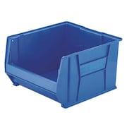 AKRO-MILS Storage Bin, Blue, Plastic, 23 7/8 in L x 18 1/4 in W x 12 in H, 300 lb Load Capacity 30289BLUE