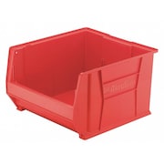 AKRO-MILS Super Size Bin, Red, Plastic, 23 7/8 in L x 18 1/4 in W x 12 in H, 300 lb Load Capacity 30289RED
