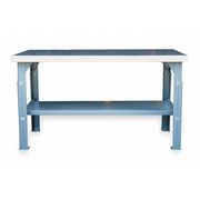 STRONG HOLD Bolted Shop Table, Stainless Steel, 30" W, 34" Height, 10,000 lb., Straight T3024-AL-SSTOP