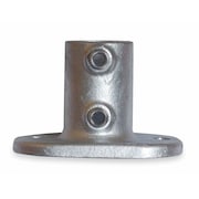 Zoro Select Structural Pipe Fitting, Railing Base Flange, Cast Iron, 1.25 in Pipe Size 4NXU4