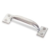 Zoro Select Door Pull, 5 X 1 1/4 In, Polished Zinc, Unthr. Through Holes 4PE15