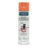 Industrial Choice 360 Deg Marking Paint Aerosol, 17 oz., Fluorescent Orange, Water -Based 247835