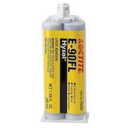 Loctite Epoxy Adhesive, E-90FL Series, Gray, 1:01 Mix Ratio, 3 hr Functional Cure, Dual-Cartridge 219298
