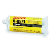 Loctite Urethane Adhesive, U-05FL Series, Off-White, 1:02 Mix Ratio, 3 hr Functional Cure, Dual-Cartridge 261797