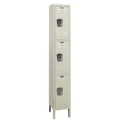HALLOWELL Wardrobe Locker, 12 in W, 18 in D, 78 in H, (1) Wide, (3) Openings, Tan U1288-3G-PT