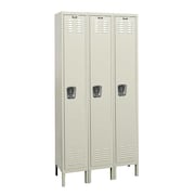 HALLOWELL Wardrobe Locker, 36 in W, 18 in D, 78 in H, (1) Tier, (3) Wide, Tan U3288-1G-PT