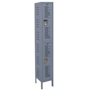 HALLOWELL Wardrobe Locker, 12 in W, 12 in D, 78 in H, (1) Wide, (2) Openings, Dark Gray U1228-2HV-A-HG
