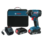 Bosch 18V 2.0Ah 1/4" Hex Impact Driver Kit, with 2 Batteries 25618-02