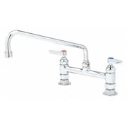 T&S Brass Manual, 8" Mount, 2 Hole Low Arc Laundry Sink Faucet B-0221
