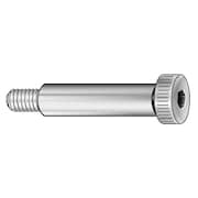 ZORO SELECT Shoulder Screw, #10-24 Thr Sz, 3/8 in Thr Lg, 1/2 in Shoulder Lg, 316 Stainless Steel, 4 PK 2DNC2